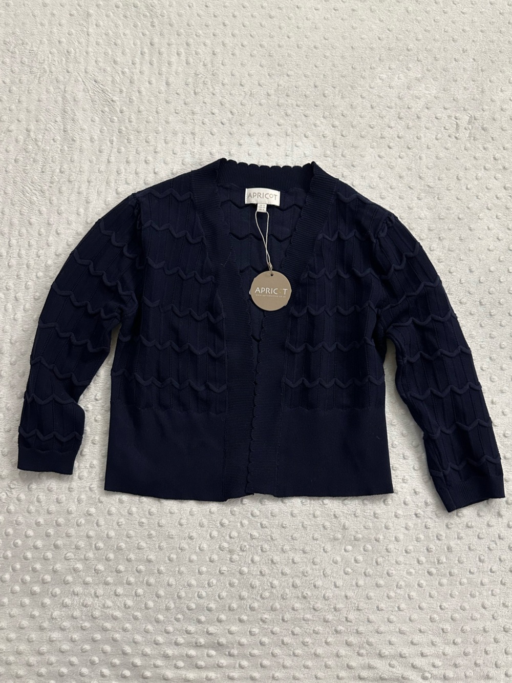 Apricot Dark Blue Cardigan (XS)